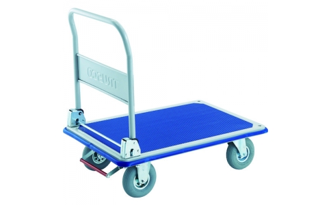 トラスコ中山（株）  301NARKB  ＴＲＵＳＣＯ　プレス製台車　ドンキーカート　９１５Ｘ６１５　空気入タイヤ　ピン式固定車ストッパー付