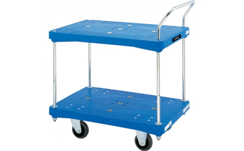 花岡車輛（株）  PA-BT2-GS-AC  ダンディ　ダンディＰシリーズ　タイプＰＡ　２段テーブル片ハンドル式　サイレントキャスター　抗ウイルスハンドル仕様　Ｗ９０５×Ｄ６０５