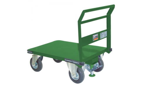 トラスコ中山（株）  SH-1N-ARS  ＴＲＵＳＣＯ　鋼鉄製運搬車　プレス製空気入タイヤ・ストッパー付１２００Ｘ７５０