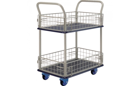 浅香工業（株）  183585  金象　キャリー２段式金網付小　フットブレーキ付