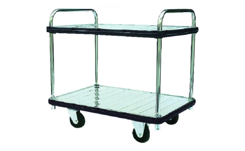 花岡車輛（株）  SA-T2  ダンディ　ステンレス台車　ダンディＳシリーズ　タイプＳＡ　２段テーブル式　Ｗ９３５×Ｄ６０５