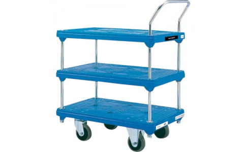 花岡車輛（株）  PH-BT3-GS-AC  ダンディ　ダンディＰシリーズ　タイプＰＨ　３段テーブル片ハンドル式　サイレントキャスター　抗ウイルスハンドル仕様　Ｗ８０５×Ｄ５１０