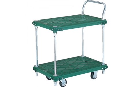 トラスコ中山（株）  MP-902N-2  ＴＲＵＳＣＯ　ＭＰ樹脂製台車　２段片袖型　９１８Ｘ６１８