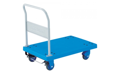 トラスコ中山（株）  TP-X702S  ＴＲＵＳＣＯ　樹脂台車　グランカート　サイレント　固定　７１８Ｘ４６８　ストッパー付