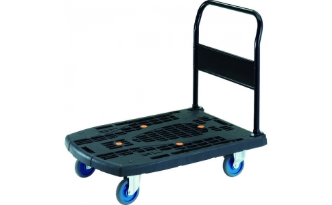 トラスコ中山（株）  MPK-900-BK-S  ＴＲＵＳＣＯ　樹脂台車　カルティオビッグ　固定　９００Ｘ６００　Ｓ付　黒