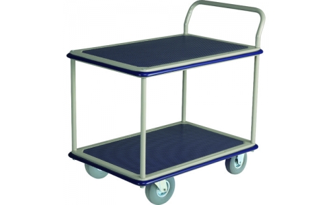 金沢車輛（株）  NHT-304SL  金沢　大型スチール台車　２段式　ノーパンククッションタイヤ付