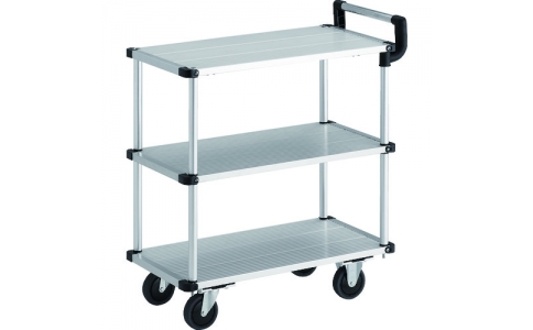 トラスコ中山（株）  AL23-0736  ＴＲＵＳＣＯ　アルミ台車　アルパカート　省音　３段式片袖タイプ　７００×３６０ｍｍ