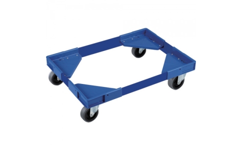 岐阜プラスチック工業（株）  ACL-CB75-E-B.B  リス　コンテナ用台車　６１１４８８　アングルキャリーＬＣＢ－７５用エラストマー車（コーナー／青、アングル／青）