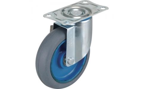 トラスコ中山（株）  TALG-107NRB  ＴＲＵＳＣＯ　ＭＫＰ樹脂台車用　エアーキャスター自在Φ１０７ゴム車