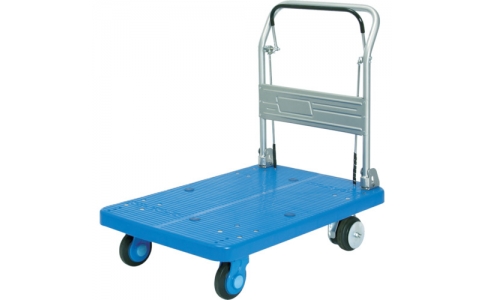 （株）カナツー  PLA300-DB  カナツー　樹脂製運搬車　静音プラ３００ドラムブレーキ付固定式　騒音値４０ｄＢ