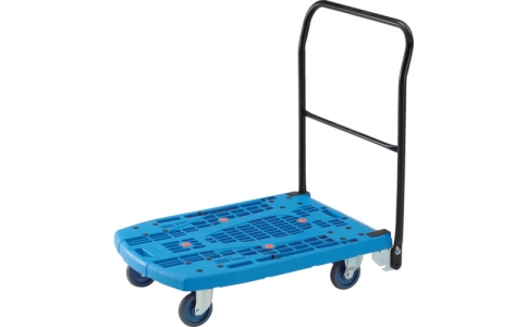 トラスコ中山（株）  MPK-906FJ-B  ＴＲＵＳＣＯ　【売切り廃番】カルティオビッグフラット　回転　９００Ｘ６００　４輪自在　青