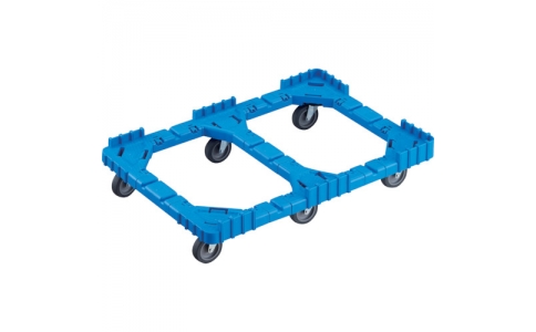 トラスコ中山（株）  OCD-75B-B  ＴＲＵＳＣＯ　ＯＣドーリー　７５Ｌオリコン用　エラストマー車輪　６輪自在　片側ガード無し　ブルー