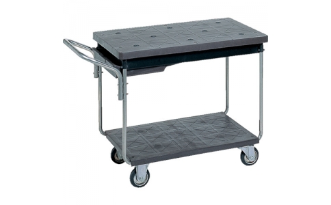 三甲（株）  SK-803602-BR  サンコー　品出し用カート　８０３６０２　サンカットテーブル（水平持手）ブラウン