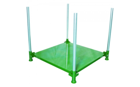 トラスコ中山（株）  DPL10-1111T  ＴＲＵＳＣＯ　段積みパレット　スチール板張　１０００ｋｇ　１１００角　単管付