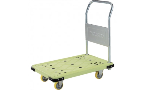 トラスコ中山（株）  MPE-726-2  ＴＲＵＳＣＯ　帯電防止性樹脂台車　固定式　７３８Ｘ４８８