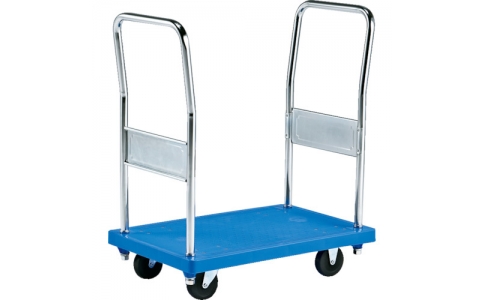 三甲（株）  SK-803301-03-BL  サンコー　樹脂製運搬車　８０３３０１　ハンドカーＳＳ（固定ハンドル・両袖タイプ）ブルー