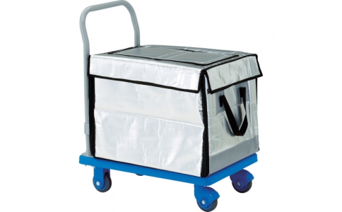 トラスコ中山（株）  TP-X702-THBC  ＴＲＵＳＣＯ　樹脂台車　グランカート　サイレント　保冷ハンドトラックボックス付　７１８Ｘ４