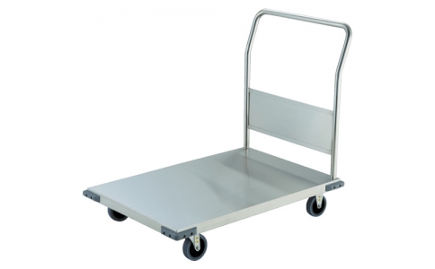 トラスコ中山（株）  AS-3B-100TBU  ＴＲＵＳＣＯ　ステンレス台車　オールステン台車　コーナーＣ付　８００Ｘ４５０　Φ１００帯電防止Ｕ車輪