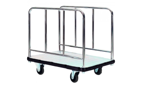 花岡車輛（株）  DA-P-GS  ダンディ　スチール台車　ダンディＤシリーズ　タイプＤＡ　両サイドハンドル式　サイレントキャスター仕様　Ｗ９００ＸＤ６００