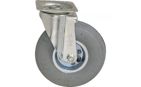 トラスコ中山（株）  SD-180ARJ  ＴＲＵＳＣＯ　プレス製運搬車用オプション　エコ運搬車用　空気タイヤ　自在キャスターΦ１８０　ゴム車