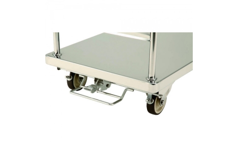 （株）テックサス  NW-1260DFB  テックサス　フットブレーキ付　ステンレス台車　ＳＵＳφ１２５ウレタン車