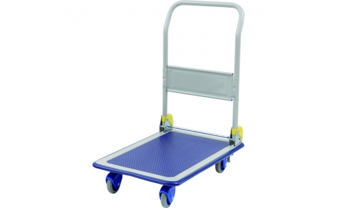 金沢車輛（株）  NHT-101S  金沢　小型静音スチール台車　ハンドル折りたたみ式