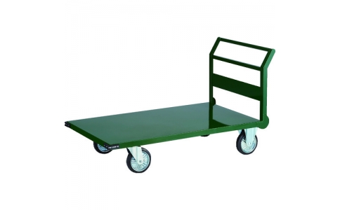 トラスコ中山（株）  SH-1LN（GN）  ＴＲＵＳＣＯ　鋼鉄製運搬車　１４００Ｘ７５０　Φ２００プレス車　緑