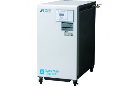 アネスト岩田（株）  SLP-07EEC5  アネスト岩田　オイルフリーコンプレッサ　０．７５ＫＷ　単相１００Ｖ　５０Ｈｚ