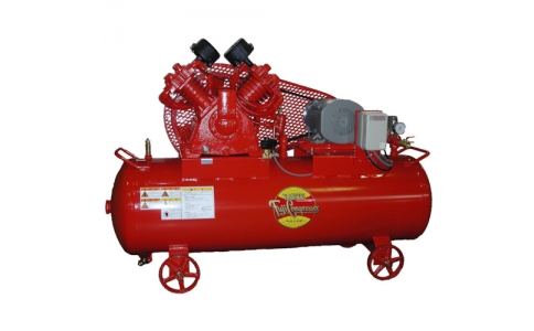 （株）富士コンプレッサー製作所  W-35DMT6（60HZ）  富士　汎用空冷二段圧縮コンプレッサ　６０Ｈｚ