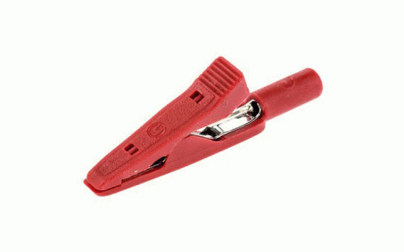 ヒルシュマン 930 317-801 ドルフィンクリップ 5A， 赤