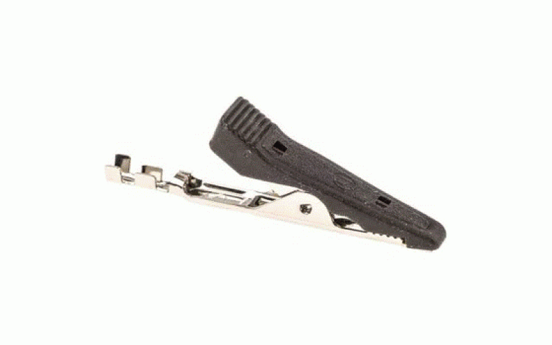 ヒルシュマン 930318100 わに口クリップ 8A 4mm， 黒  品番930318100仕様