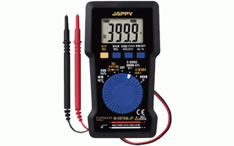 JAPPY  検電機能付テスタ  品番M-09FBM-JP表示液晶、最大表示
