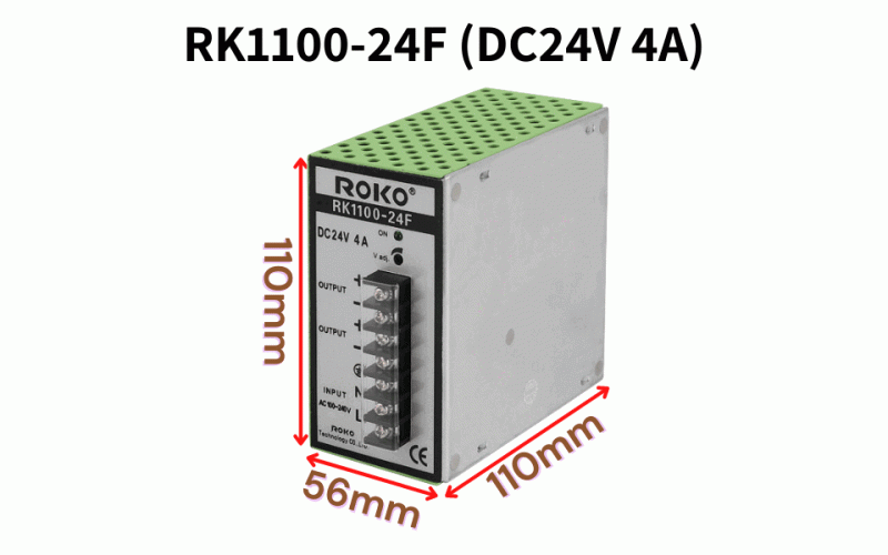 ROKO DIN rail power supply RK1100-24F (DC24V 4A)