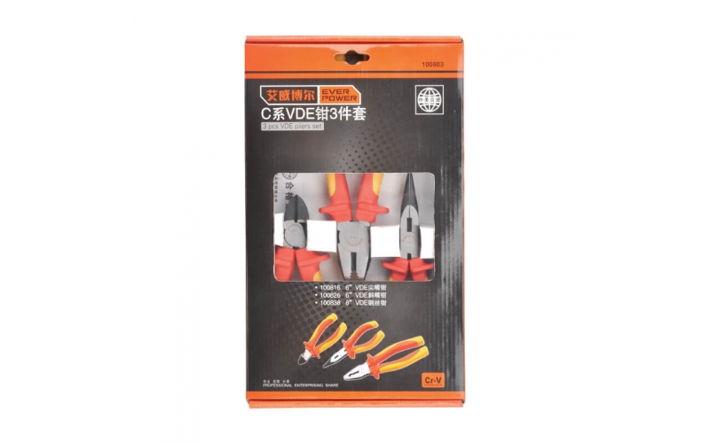 EVERPOWER 100803 C series VDE pliers 3-piece set