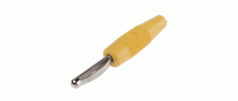 Hirschmann Test & Measurement バナナプラグ 真鍮 51mm 黄