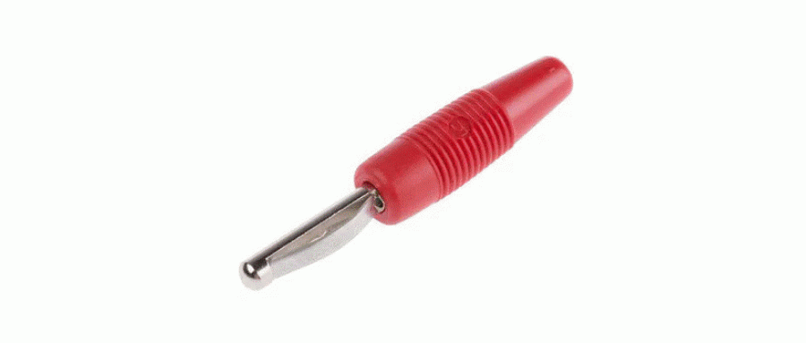Hirschmann Test & Measurement バナナプラグ 真鍮 51mm 赤