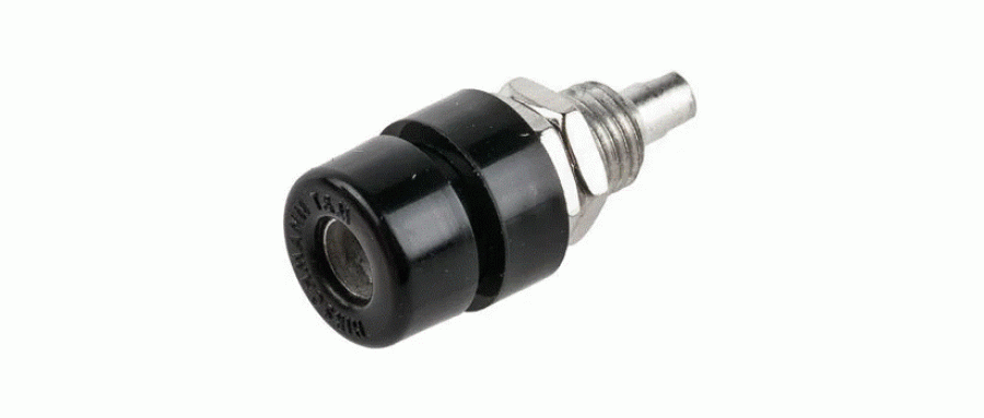 Hirschmann Test & Measurement バナナプラグ 真鍮 23.5mm 黒  品番930166100仕様