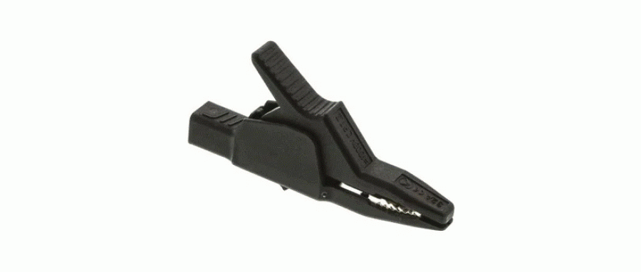 ヒルシュマン 972405100 わに口クリップ 32A 30mm， 黒  品番972405100仕様