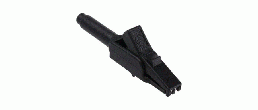 ヒルシュマン 973889100 わに口クリップ 15A 6mm， 黒  品番973889100仕様