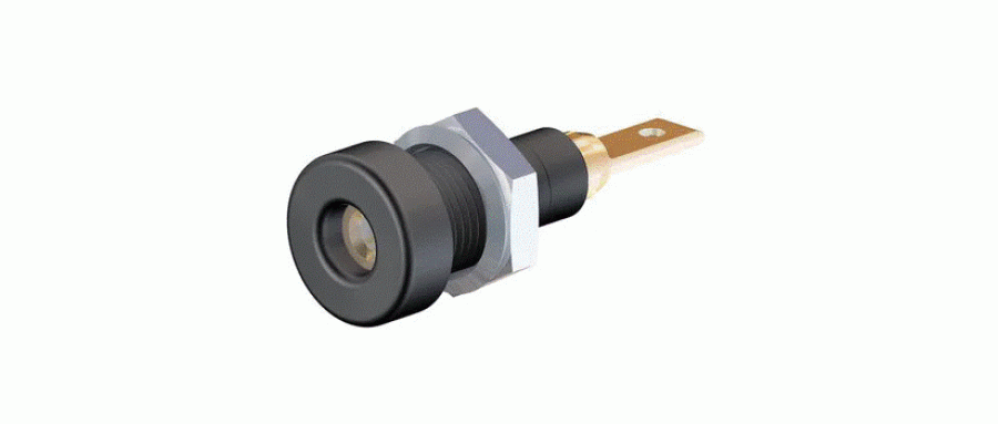 マルチコンタクト バナナプラグ 真鍮 15.5mm 黒  品番23.0030-21仕様