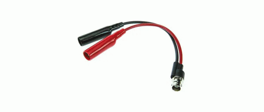 Pomona BNC メス → ワニ口クリップ， テストリード， 黒 ， 赤  品番2630仕様