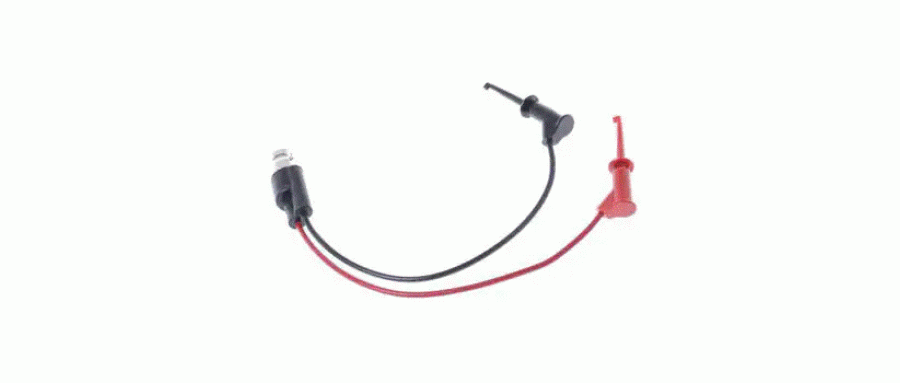 Pomona BNC メス → マイクロ グラバークリップ， テストリード， 黒 ， 赤  品番5188仕様